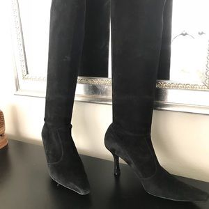 Stuart Weitzman Black Suede boots.